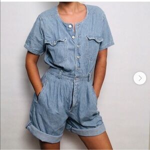 Gloria Vanderbilt Blue Denim Romper